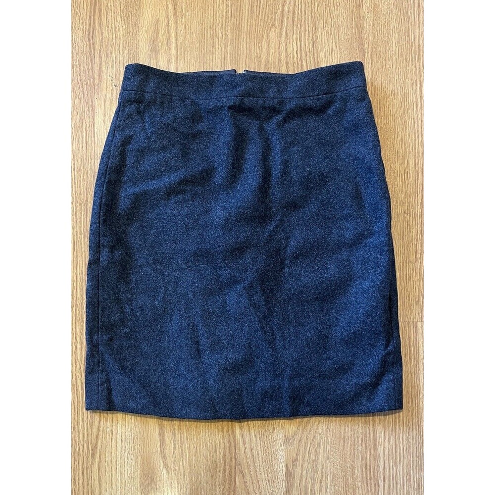 J Crew Dark Gray Wool Blend Pencil Skirt Size 0